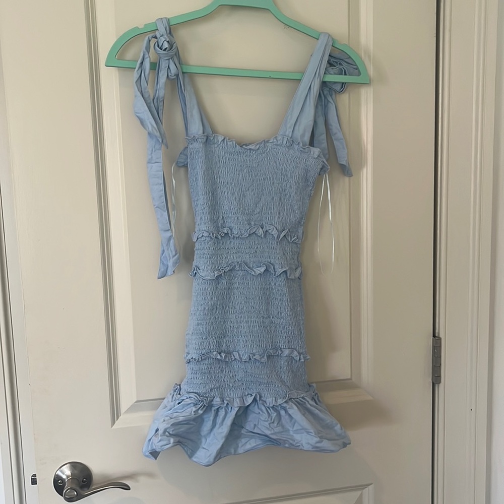 Blue mini dress